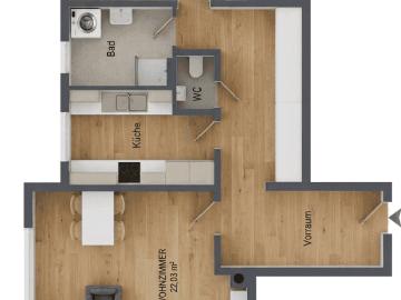 2 Zimmer Wohnung in Mariagrün – direkt an der...