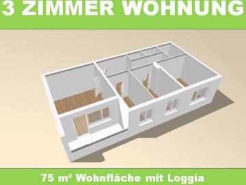 3 Zimmer Wohnung mit Loggia in zentraler Lage