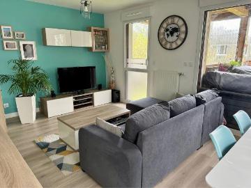 3P meublé 65m² avec grand balcon et parking