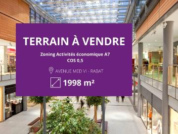 Terrain de 1998 m2 en vente Rabat, Rabat Salé Kénitra