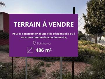 Terrain de 486 m2 en vente Casablanca, Casablanca Settat