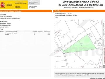 Terreno/Finca Rústica en venta en Valverde, Alicante...