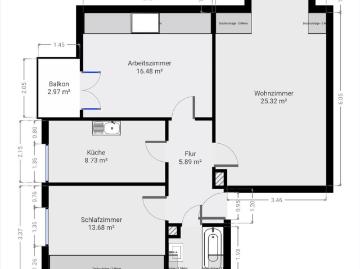 TOP 3 Zimmer 71qm Wohnung S Heumaden