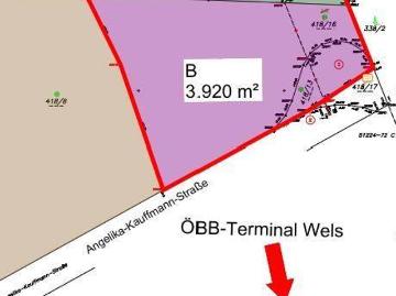 Top Betriebsbaugrund direkt am ÖBB Terminal Wels/A25