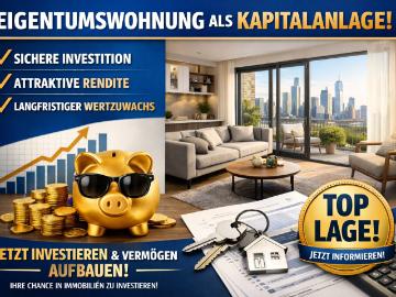 Top Kaitalanlage 2 Raumwohnung mit Balkon und Stellplatz