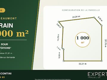 Vente Terrain 1000 m2 Henin beaumont