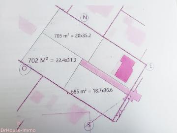 Vente Terrain 685 m2 Villeneuve Tolosane