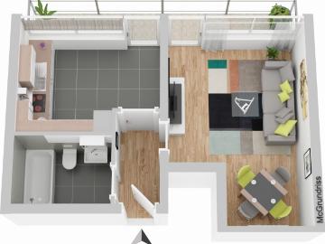 Vermietete 1 Zimmer Wohnung in Mannheim Käfertal –...
