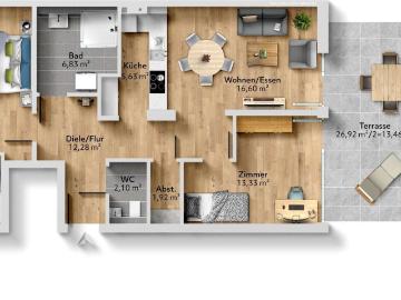 Wohnung zum Kaufen in Weikersheim 359.751,00 EUR 92.6 m²