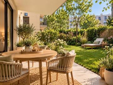 ASNIÈRES T2 avec terrasse et jardin Métro à 650 m, parc...