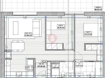 Apartamento T2 com Terraço