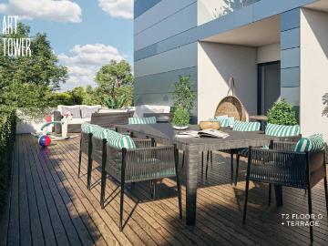 Apartamento T2 com terraço privativo 92m² Águas Santas e...