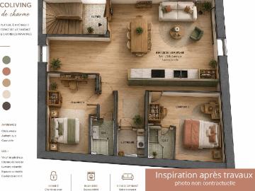 Appartement 2 pièces 99 m²