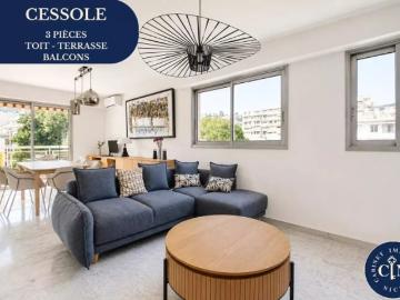 Appartement 3 pièces rénové Toit terrasse Cessole