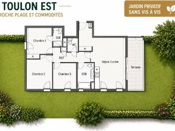 Appartement de 4 pièces de luxe en vente à Toulon,...