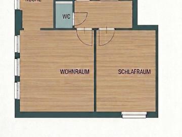 Dachgeschosswohnung 42m2 2 Zimmer in Salzburg