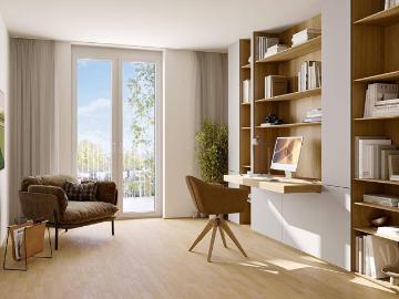 Effizient geschnittene 3 Zimmer Wohnung mit Home Office...