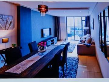 furnished trendy upmarket apartment.