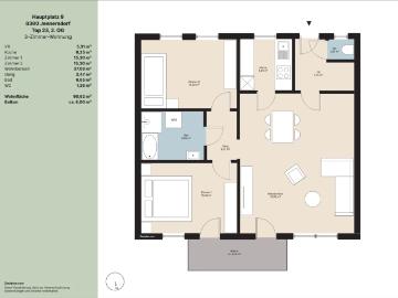 Große 3 Zimmer Whg am Hauptplatz Jennersdorf