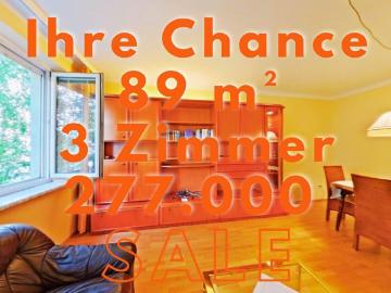 IHRE CHANCE +ECHTE FOTOS! +89 m² +3 ZIMMER WOHNUNG +U1...
