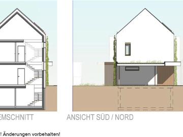 In Planung: Moderne Doppelhaushälfte