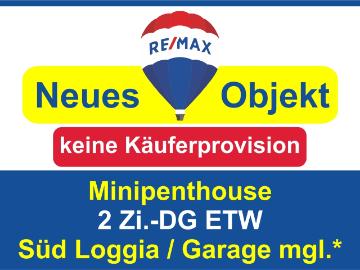 Keine Käuferprovision! 2 Zi. DG ETW Penthouse Feeling m....