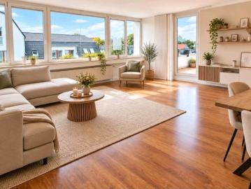 Lichtdurchflutete DG Wohnung mit Dachterasse, EBK & TG...