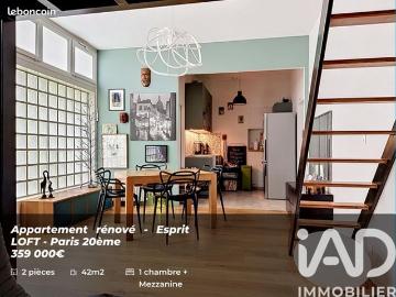 Loft 2 pièces 42 m²