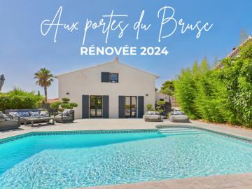 Le Brusc à vélo · Maison rénovée, piscine plein sud, sans vi
