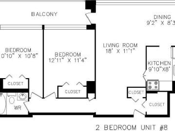 Park Terrace I 2 Bedroom Apartment for Rent at 199 Queen...