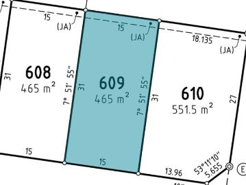 Registered level building site backing due north