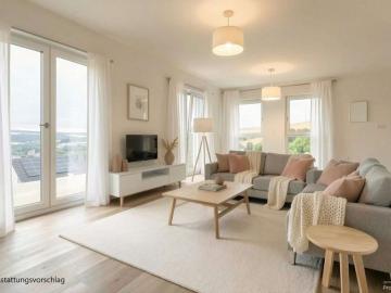 Ruhige Lage mit Fernblick, 3 Zimmer Wohnung, Neubau...