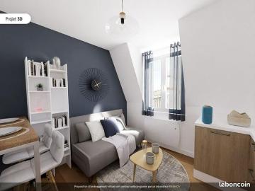 Studio 1 pièce 11 m²